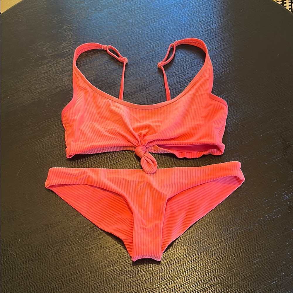 Vibrant Coral Bikini Set
